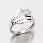 Strieborný prsteň so zirkónmi HK-513-OKS