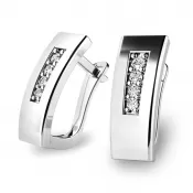Dámske náušnice biele zlato 585/1000 prírodný diamant 0,106 ct G/SI 10860-B