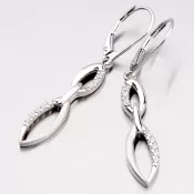 Dámske náušnice so zirkónmi OKP-365/MP-OKS