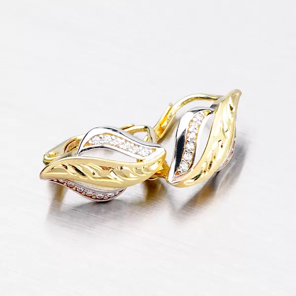 Zlaté náušnice so zirkónmi 52NK-2983