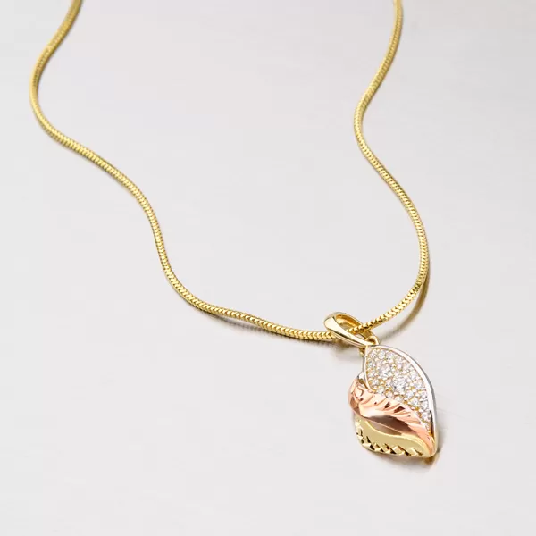 Zlatý prívesok klasik so zirkónmi 53P-3130