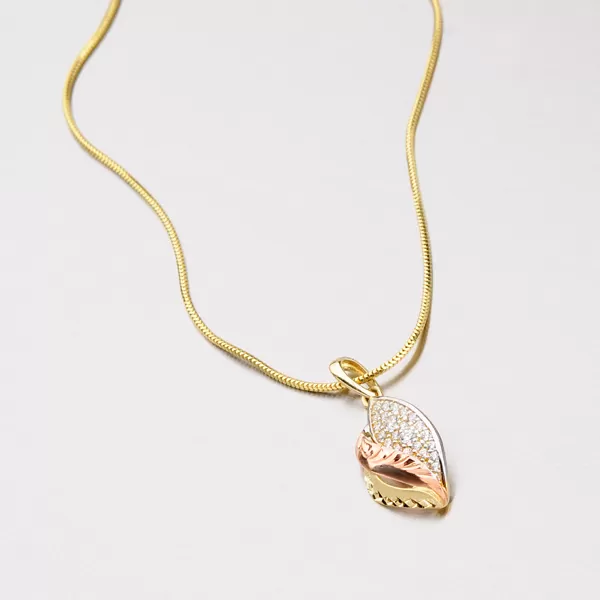 Zlatý prívesok klasik so zirkónmi 53P-3130