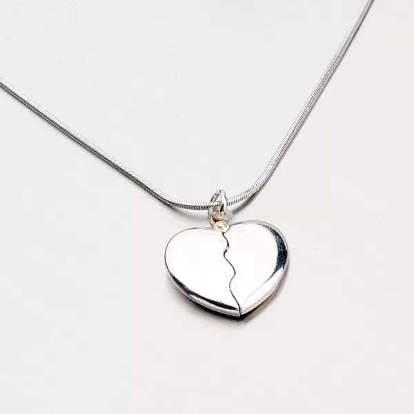 Strieborné pozlátené srdce P1602988-0940-SLX