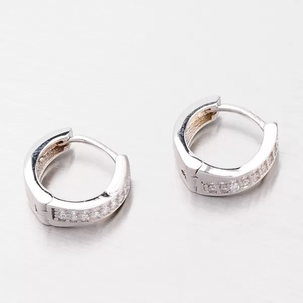 Matné strieborné náušnice OKP-451-OKS