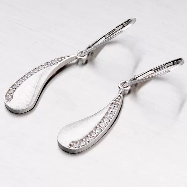 Dámske náušnice striebro 925 zirkón striebro s OKP-221/M-OKS