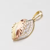 Zlatý prívesok klasik so zirkónmi 53P-3130