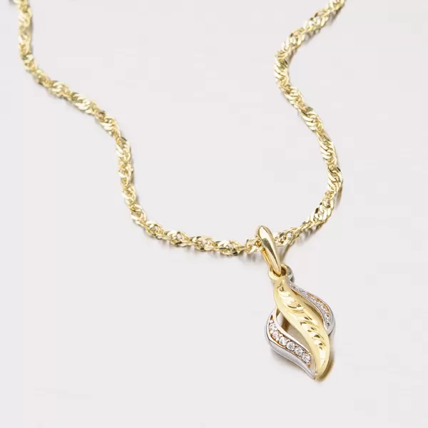 Zlatý prívesok so zirkónmi 53P-3131