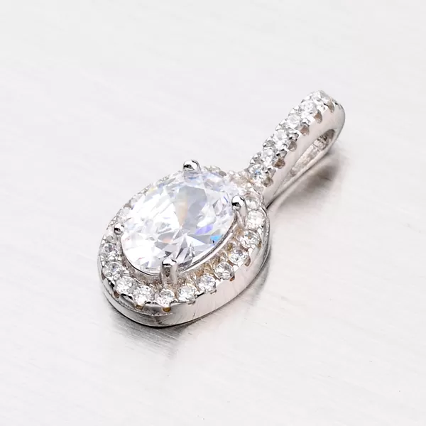 Žiarivý strieborný prívesok PXX18150003