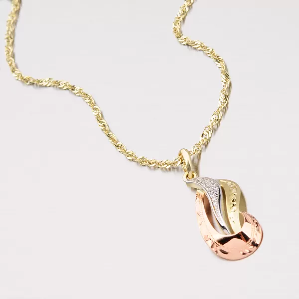 Zlatý prívesok so zirkónmi 53P-3110