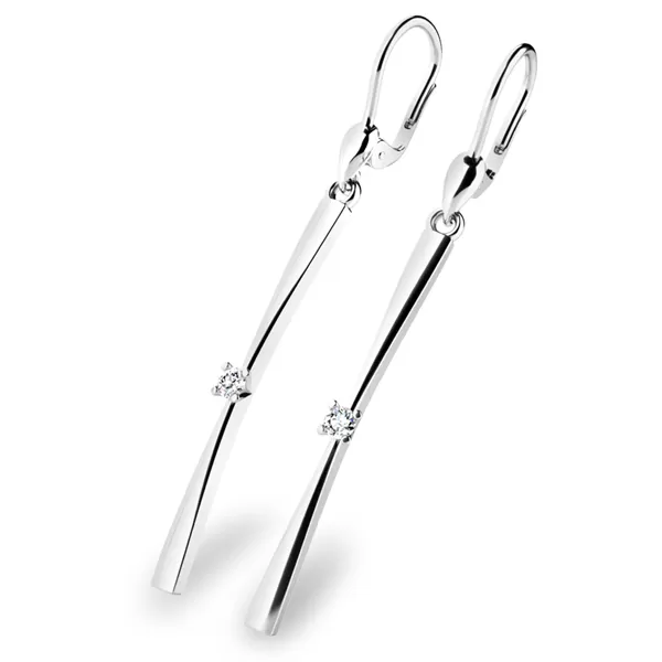 Visiace náušnice so zirkónmi 10831-B-ZIR
