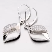 Strieborné náušnice so zirkónmi ZS-161/E-OKS