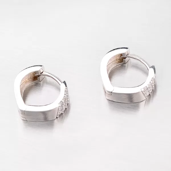 Dámske náušnice strieborné 925 zirkónové kruhy s OKP-156/P-OKS