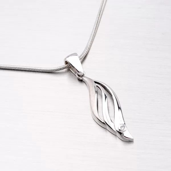 Strieborný prívesok so zirkónmi ZS-089/P-OKS