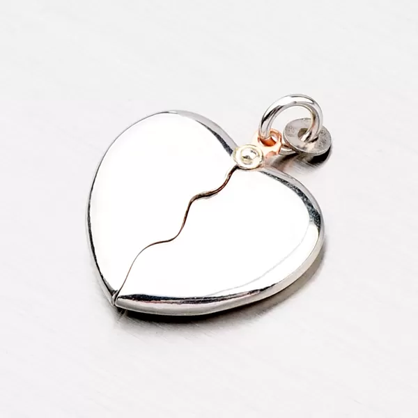 Strieborné pozlátené srdce P1602988-0940-SLX