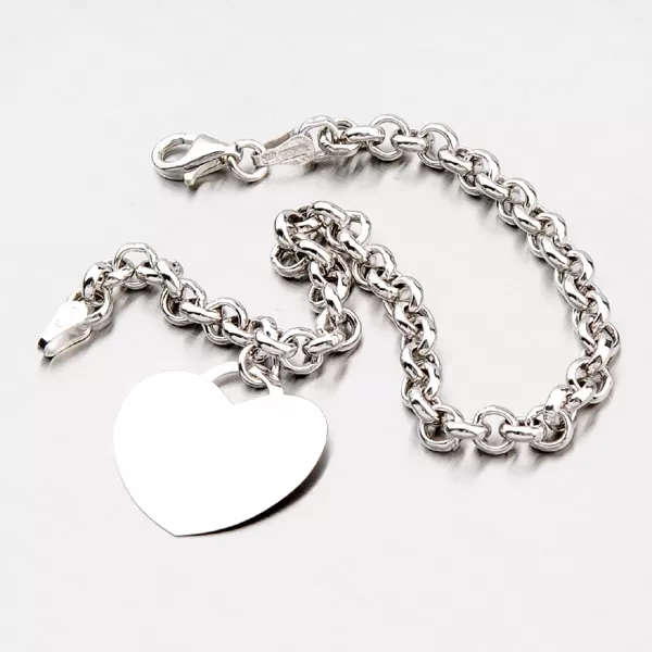 Strieborný náramok so srdcom B1403374-1132-SLX