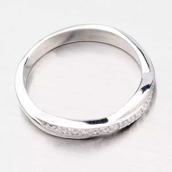 Jemný strieborný prsteň HK-627-OKS