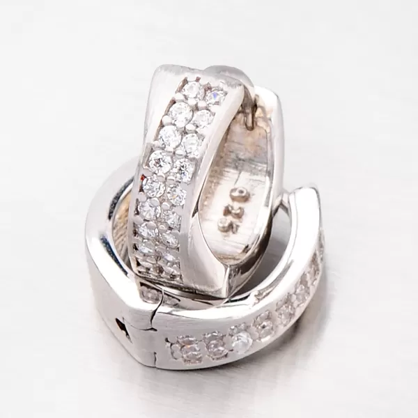 Matné strieborné náušnice OKP-451-OKS