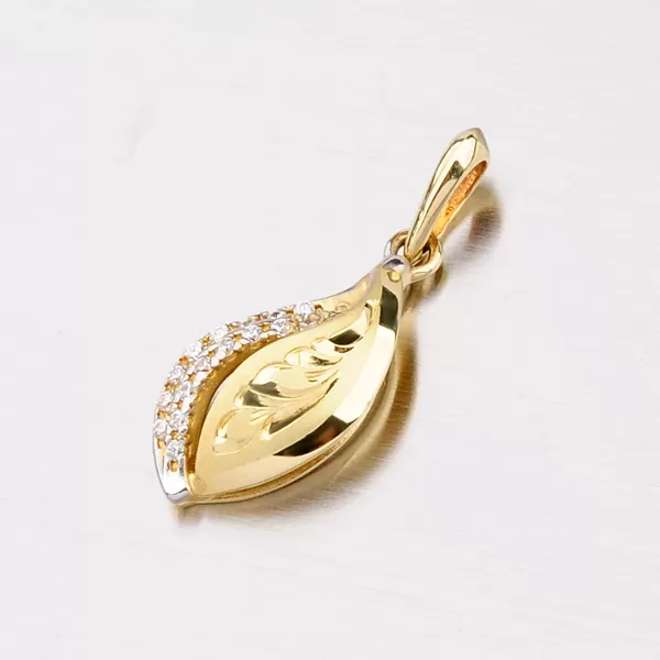 Zlatý prívesok so zirkónmi 53P-3116