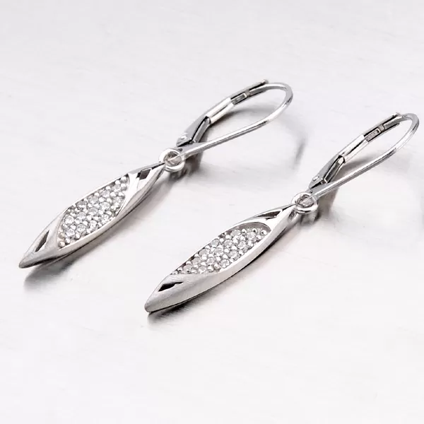 Dámske náušnice striebro 925 zirkón striebro ZS-095/E-OKS