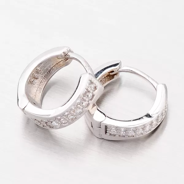 Matné strieborné náušnice OKP-451-OKS