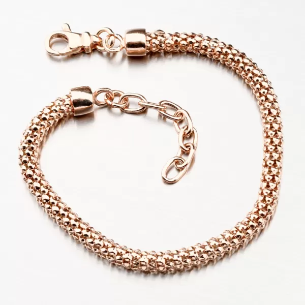 Strieborný ružovo pozlátený náramok B1300511-1264-SLX