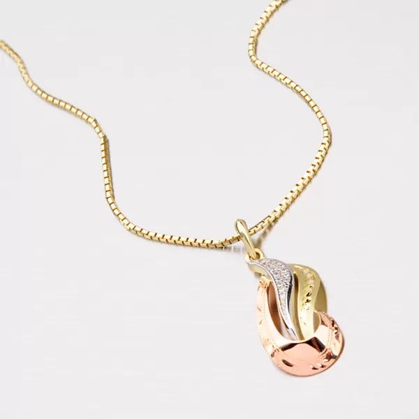 Zlatý prívesok so zirkónmi 53P-3110