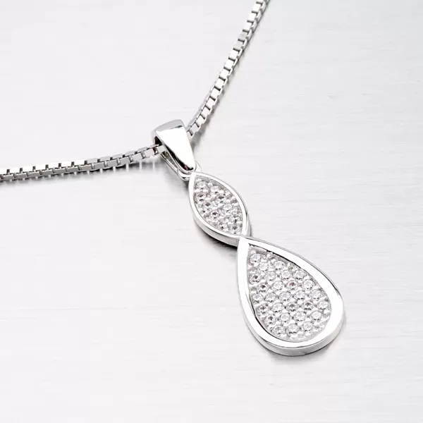 Strieborný prívesok so zirkónmi ZS-026/P-OKS