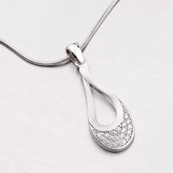 Strieborný prívesok so zirkónmi ZS-150/P-OKS