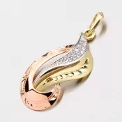 Zlatý prívesok so zirkónmi 53P-3110