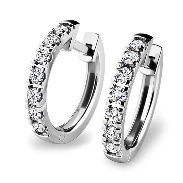 Zlaté náušnice kruhy so zirkónmi 10838-B-ZIR