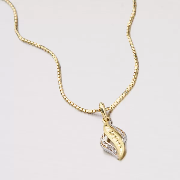 Zlatý prívesok so zirkónmi 53P-3131