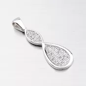 Strieborný prívesok so zirkónmi ZS-026/P-OKS