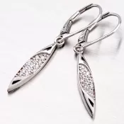 Dámske náušnice striebro 925 zirkón striebro ZS-095/E-OKS