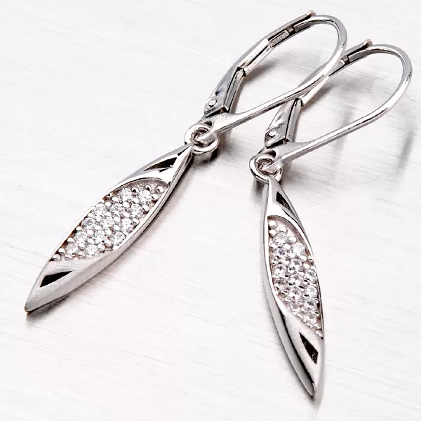 Dámske náušnice striebro 925 zirkón striebro ZS-095/E-OKS