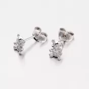 Strieborné náušnice - kôstky s medvedíkmi M604564