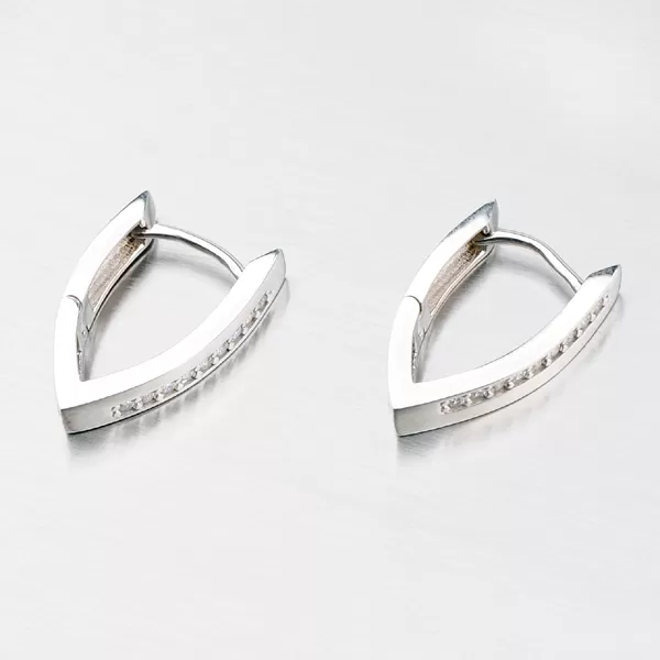 Strieborné náušnice so zirkónmi OKP-118/P-OKS