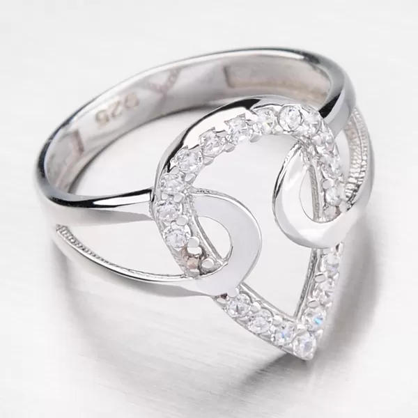 Prsteň so zirkónmi HK-504-OKS