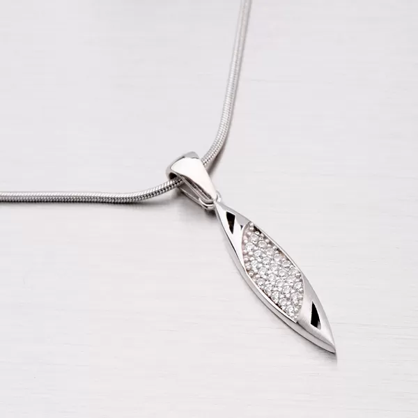 Strieborný prívesok so zirkónmi ZS-095/P-OKS