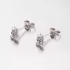 Strieborné náušnice - kôstky so malej sovy M604567