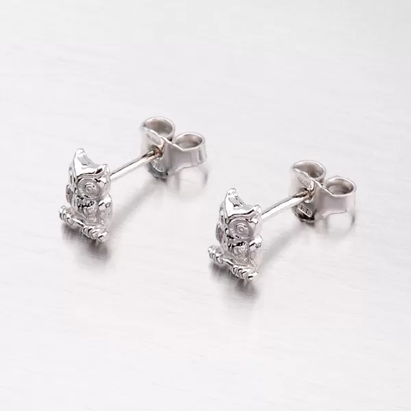 Strieborné náušnice - kôstky so malej sovy M604567