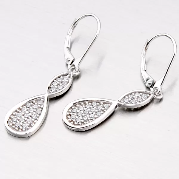 Visiace náušnice so zirkónmi ZS-026/E-OKS