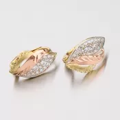 Zlaté náušnice klasik so zirkónmi 52NK-2992