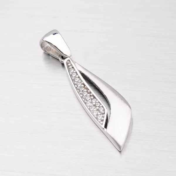 Strieborný prívesok so zirkónmi ZS-075/P-OKS