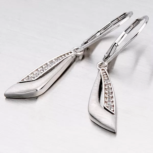 Dámske náušnice striebro 925 zirkón - kvapky ZS-075/E-OKS