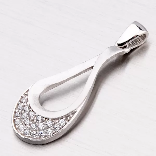 Strieborný prívesok so zirkónmi ZS-150/P-OKS