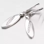 Dámske strieborné 925 zirkónové náušnice s príveskom ZS-032/E-OKS