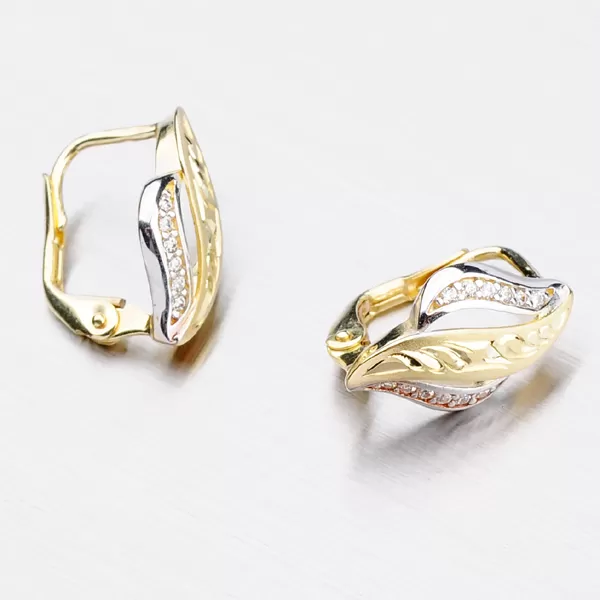 Zlaté náušnice so zirkónmi 52NK-2983