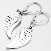 Visiace strieborné náušnice NZM-322-OKS