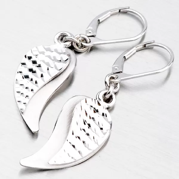 Visiace strieborné náušnice NZM-322-OKS