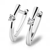 Dámske náušnice biele zlato 585/1000 prírodný diamant 0,120 ct G/SI prívesok 10830-B-DIA